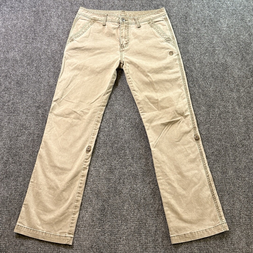 Gramicci Roll Up Hiking Pants Women's Sz 8 Brown Cotton Climbing Gorpcore